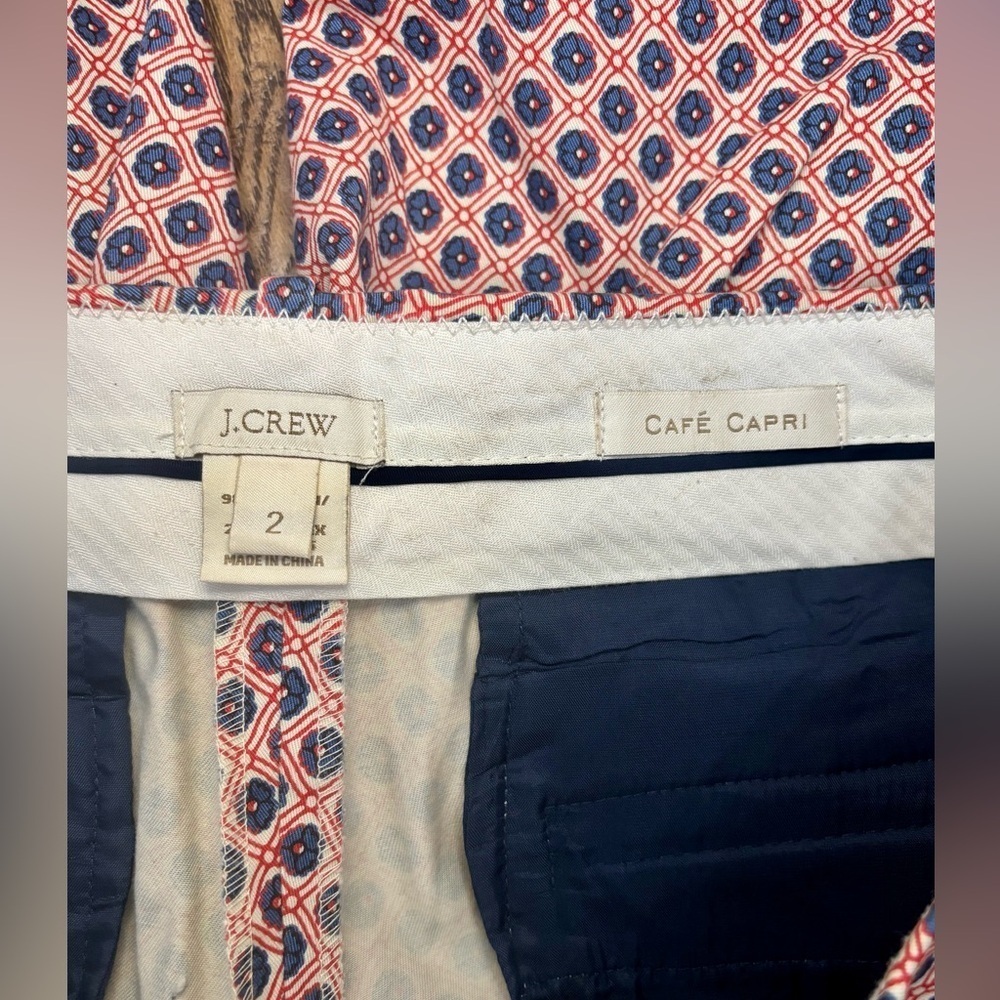 J. Crew Patterned Cafe Capri Pants - Picture 6 of 8